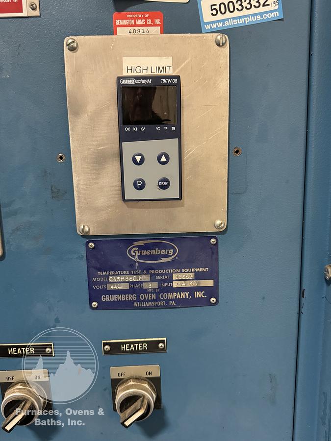 Used 48"W x 72"H x 48"L, Gruenberg, Electric Walk-In Oven, 450°F