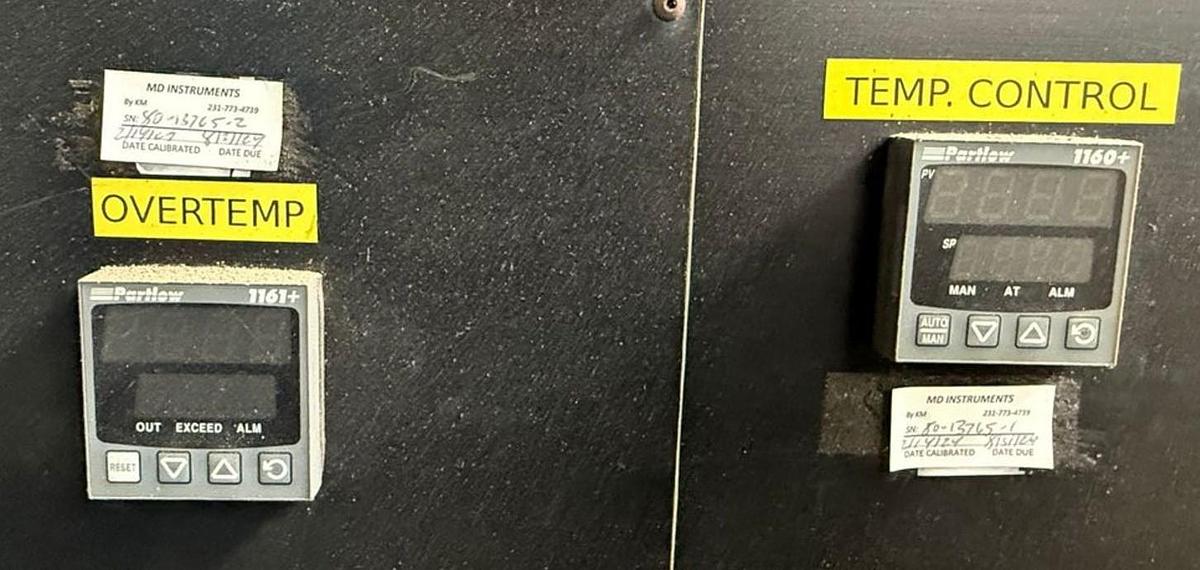 Used 38"W x 63"H x 38"L, Despatch Industries PWD2-52-1E, 650-F, Electric, Solvent Rated Walk-In Oven