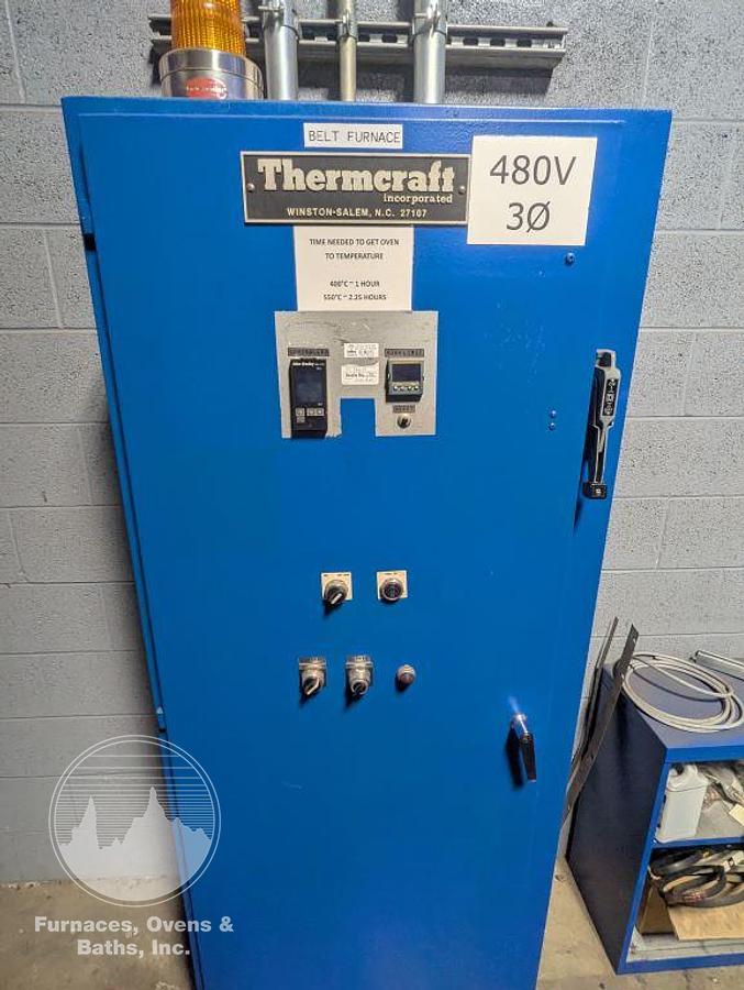 Used 30"W x 12"H x 14'L Thermcraft High Temperature Belt Conveyor Oven, Electric, 1000°F