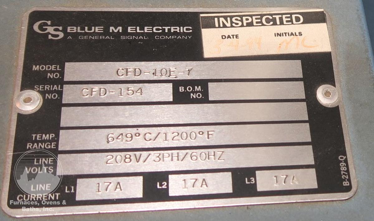 Used Blue M CFD-10E-7