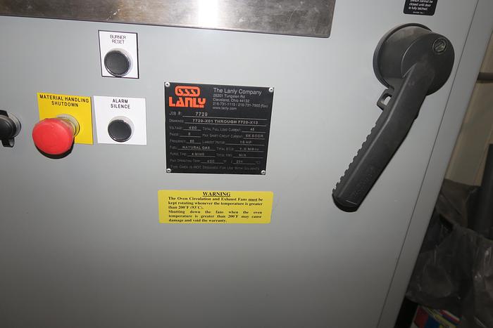 Used Lanly Conveyor Oven 44" Wide Belt, Gas Fired, 400°F, LIKE NEW