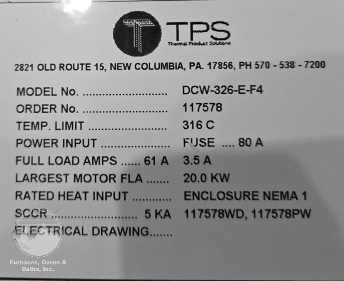 Used 48"W x 48"H x 24"L, Blue M DCW-326 Cabinet Oven, Stainless Steel Interior, 600°F