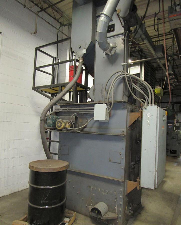 Used WHEELABRATOR WTB3 27" x 36" TUMBLAST CAPACITY 3 CU FT WITH LOADER