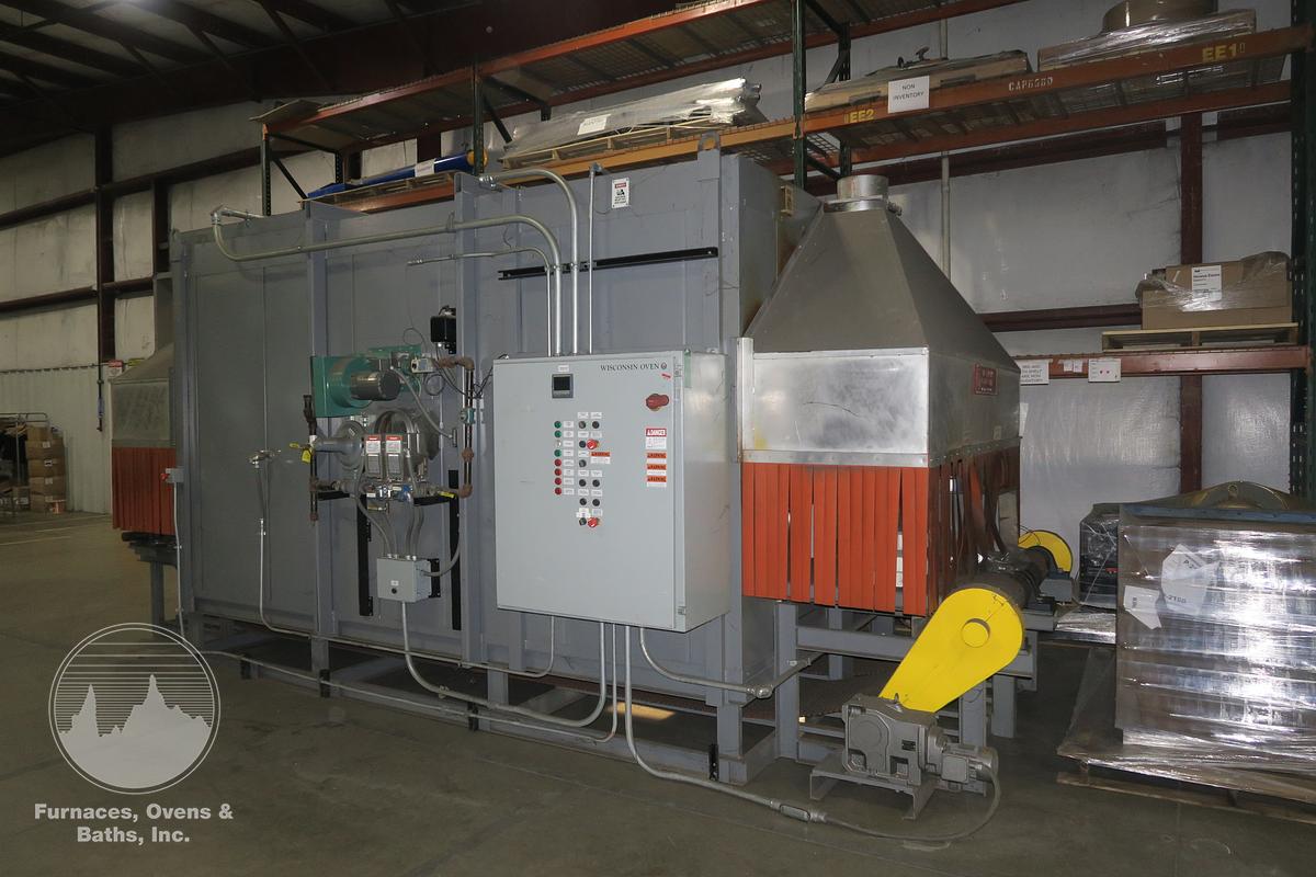 Used Wisconsin Oven Corporation 2 Lane Conveyor Oven, Natural Gas Fired, 650°F