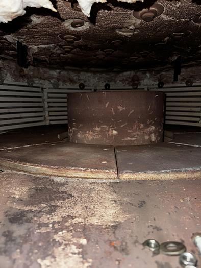 Used Thermcraft Atmosphere Rotary Hearth Furnace - 48” Diameter Hearth, 14” wide x 11” high opening, 1700-F