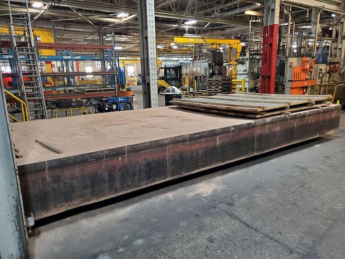 Used Sauder Gas Fired Car Bottom Furnace, 10'W x 6'H x 20'L, 1250°F, Gas Fired
