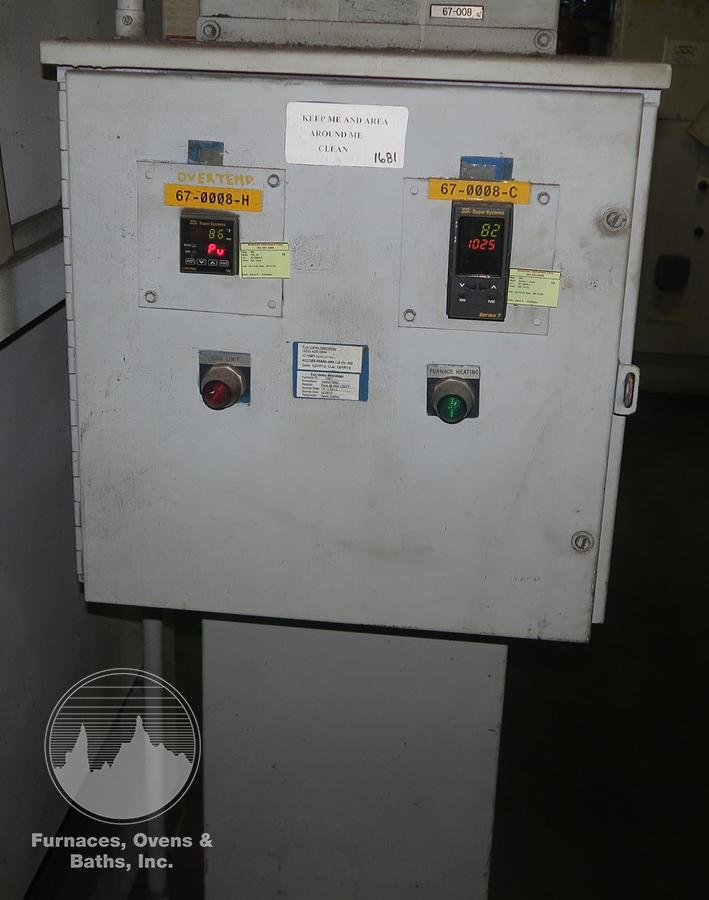 Used Surface Combustion Box Temper 36"W x 36"H x 72"L, Gas Fired, 1400°F