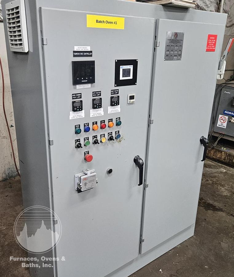 Used 48"W x 48"H x 48"L Lindberg Box Tempering Furnace, 1250°F, Electric