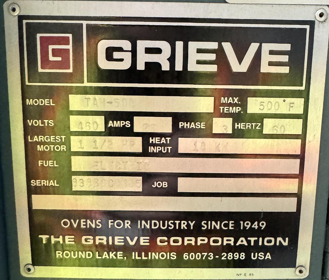 Used Grieve TA-500