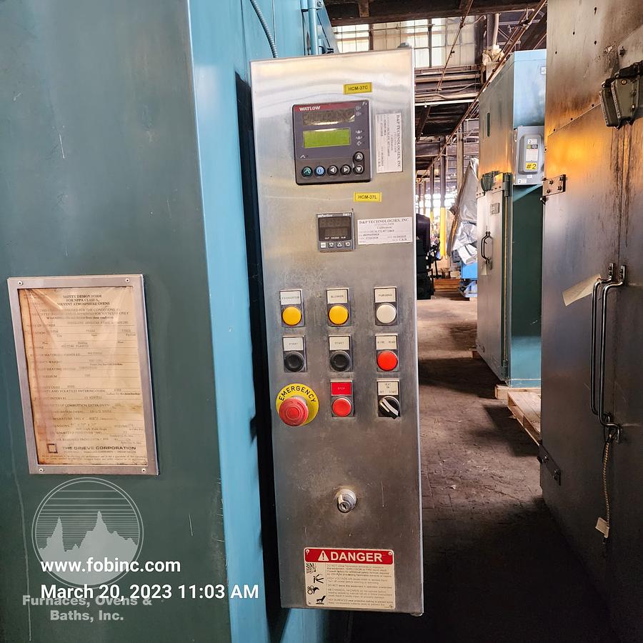 Used 60"W x 72"H x 72"L Grieve WRH 566-800 Gas Fired Walk-In Oven, 800°F