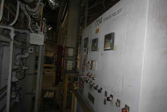 Used Sauder Gas Fired Car Bottom Furnace, 10'W x 6'H x 22'L, 1250°F, Gas Fired