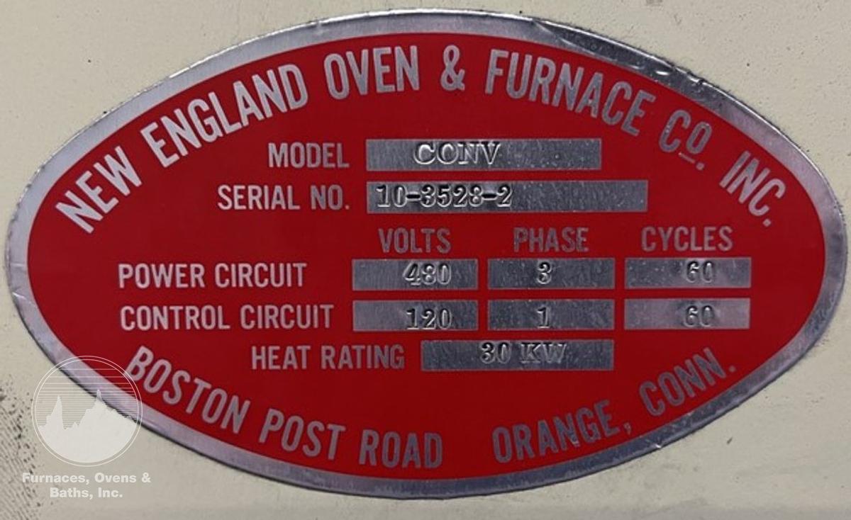 Used 19"W x 18" High x 120" Long, New England Oven Belt Conveyor Oven, Electric, 850-F