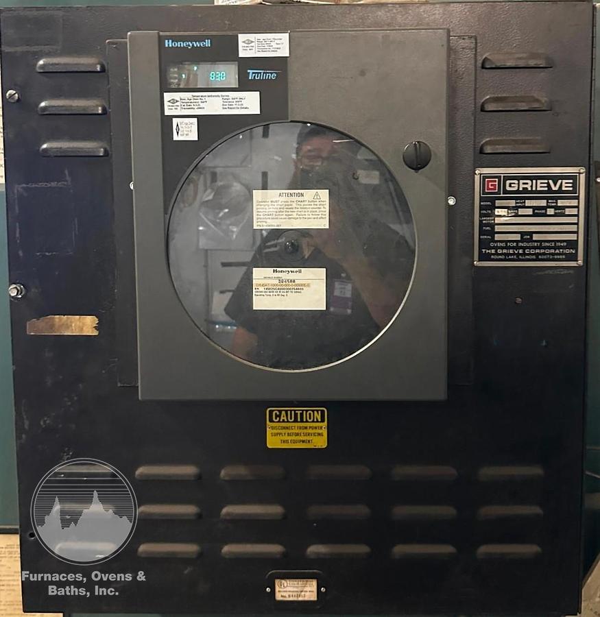Used 72"W x 72"H x 120"L, Grieve B4-500 Walk-In Oven, 500°F, Gas Fired, Solvent Rated