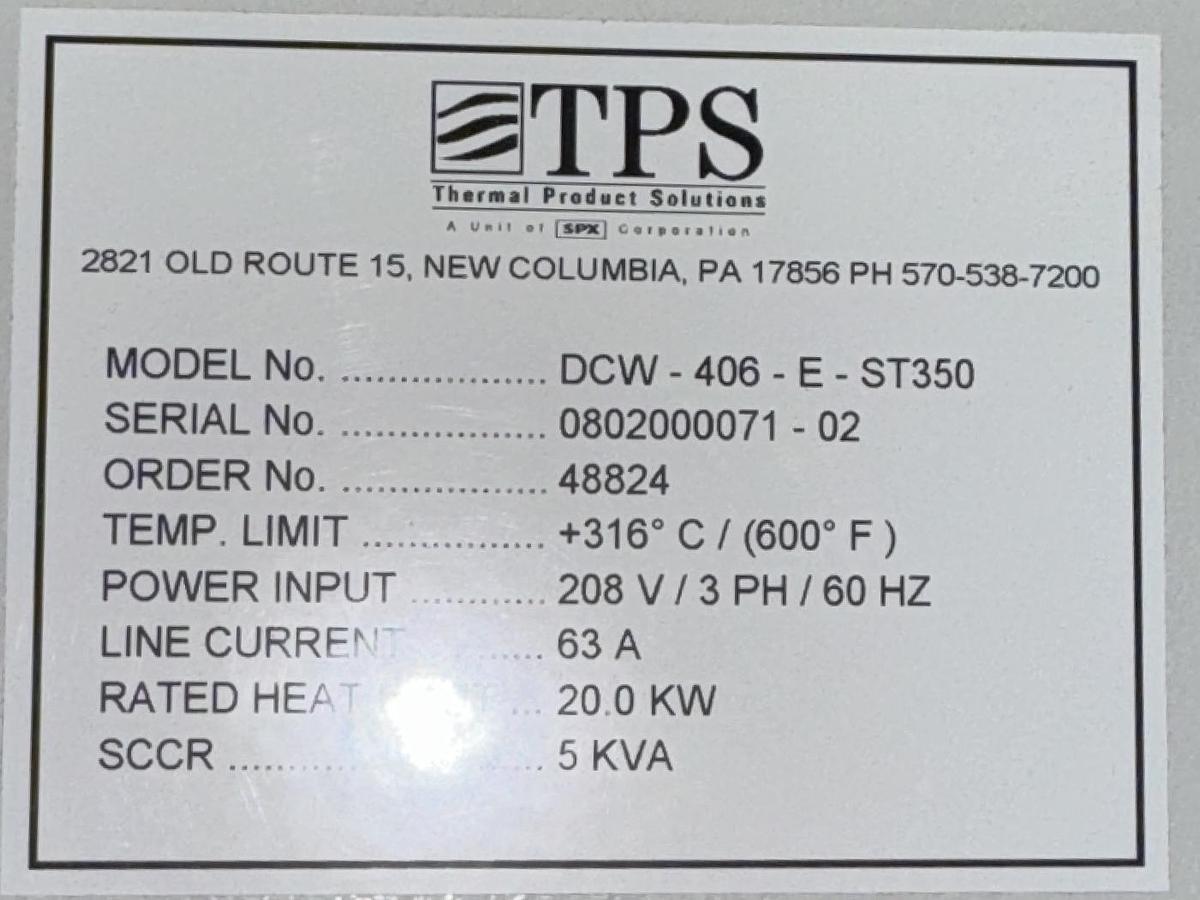 Used 60"W x 50"H x 24"L, Blue M DCW Cabinet Oven, Stainless Steel Interior, 600°F