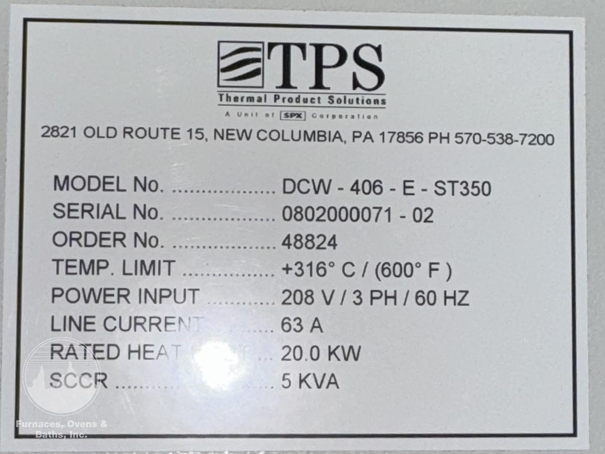 Used 60"W x 50"H x 24"L, Blue M DCW Cabinet Oven, Stainless Steel Interior, 600°F