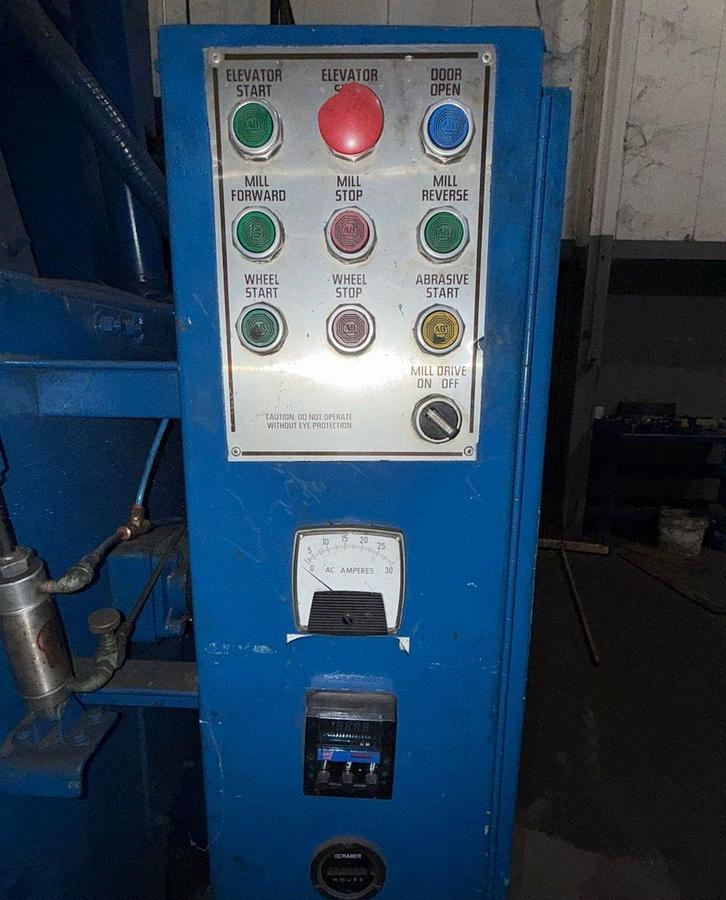 Used Goff Rubber Belt Tumblast 3 Cubic Feet w/Dust Collector