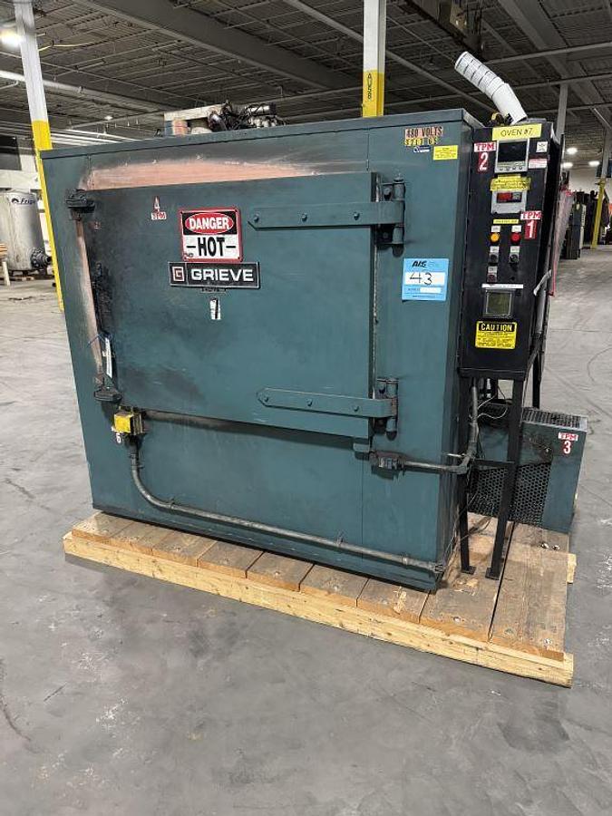 Used 38"W x 26"H x 20"L Grieve HX-1250 Cabinet Oven, 1250°F, Electric