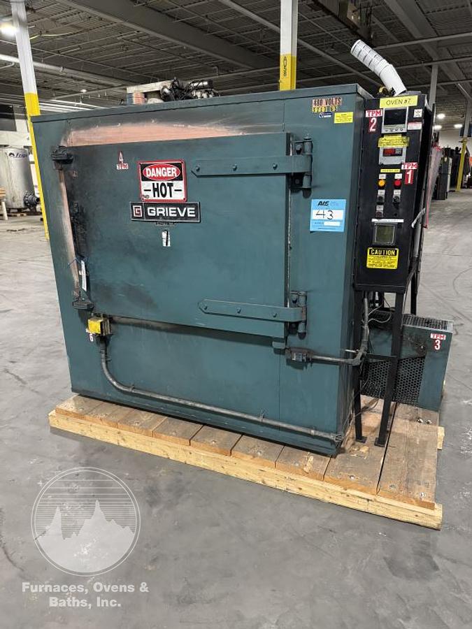 Used 38"W x 26"H x 20"L Grieve HX-1250 Cabinet Oven, 1250°F, Electric