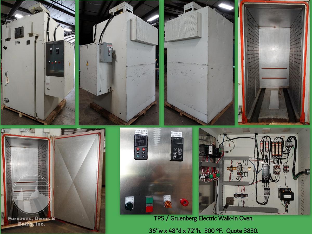 Used 36"W x 72"H x 48"L, Gruenberg, Electric Walk-In Oven, 500°F