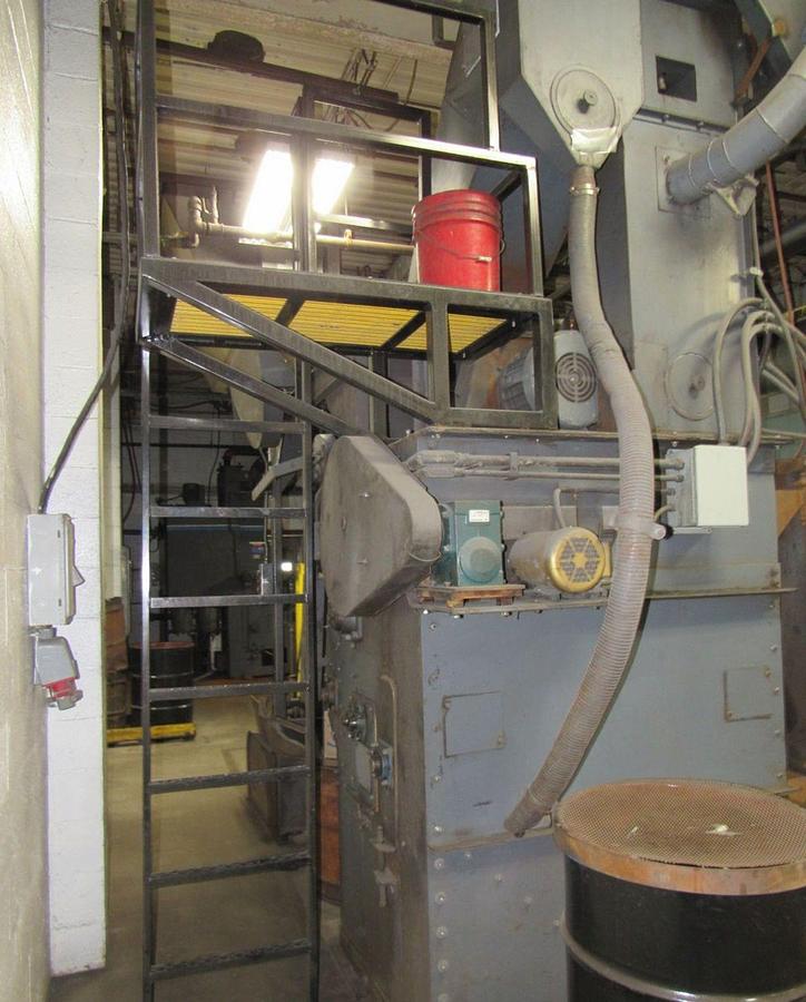 Used WHEELABRATOR WTB3 27" x 36" TUMBLAST CAPACITY 3 CU FT WITH LOADER