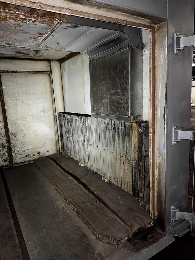 Used 72"W x 78"H x 120"L, Despatch PSD3-38S-G Walk-In Oven, 650°F, Gas Fired, Solvent Rated