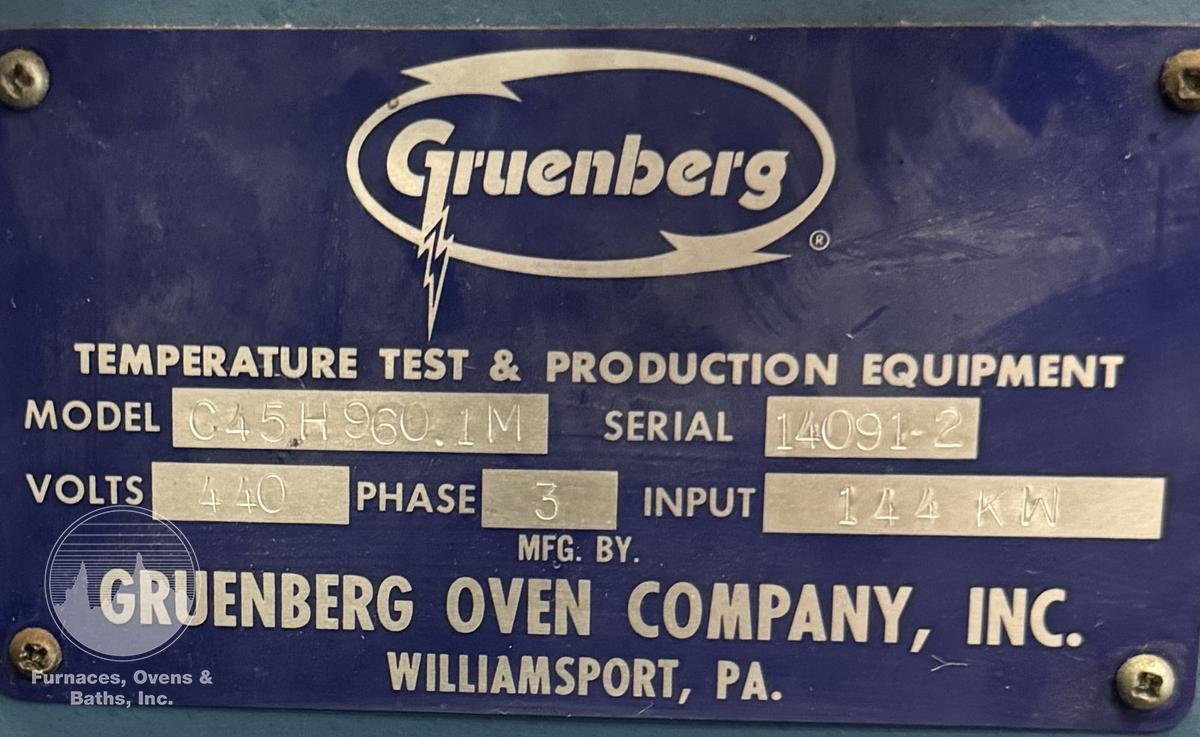 Used 48"W x 72"H x 48"L, Gruenberg, Electric Walk-In Oven, Stainless Steel Interior, 450-F