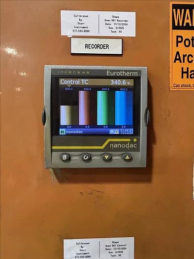 Used 96"W x 120"H x 144"L, Wisconsin Walk-In Oven SWH-81210-G, 500°F, Gas Fired w/Carts