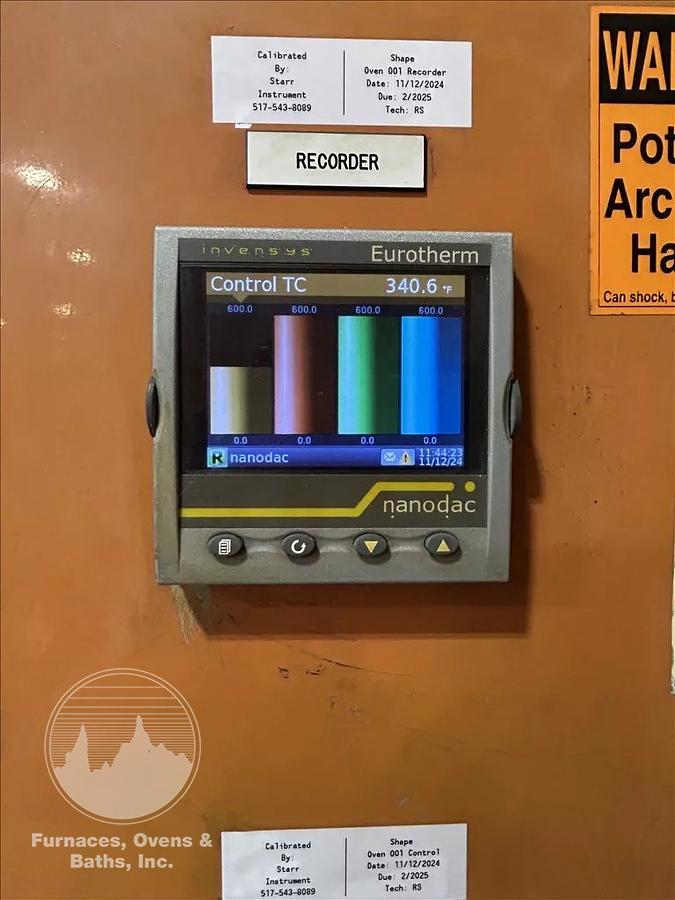 Used 96"W x 120"H x 144"L, Wisconsin Walk-In Oven SWH-81210-G, 500°F, Gas Fired w/Carts