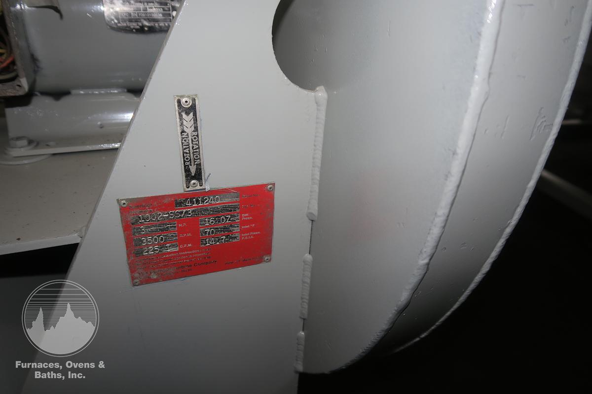 Used Surface Combustion Direct Fired Box Furnace, 36"W x 36"H x 72"L, Gas Fired, 1750°F, Fiber Lined