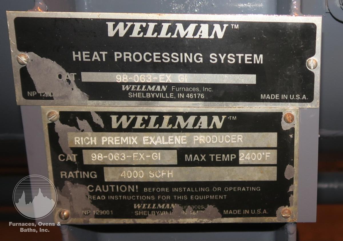 Used Wellman 4000 CFH Exothermic Gas Generator
