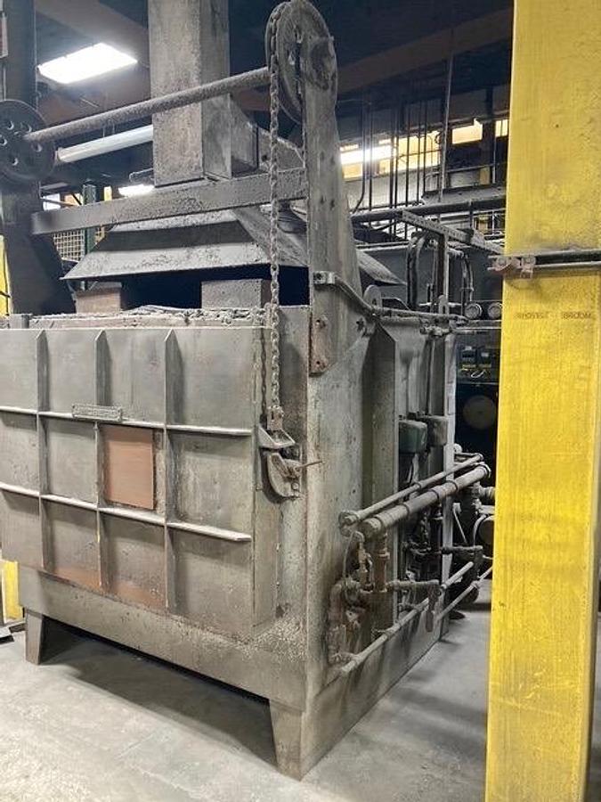 Used 48"W x 24"H x 48"L, Surface Combustion, Direct Fired Box Furnace, Gas Fired, 2000-F, Fiber Lined