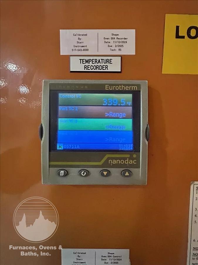 Used 96"W x 120"H x 144"L, Wisconsin Walk-In Oven SWH-81210-G, 500°F, Gas Fired w/Carts