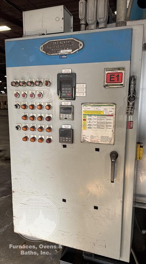 Used 36"W x 24" High, 3-Stage Continental Equipment Belt Washer, Gas Fired, Stainless Steel
