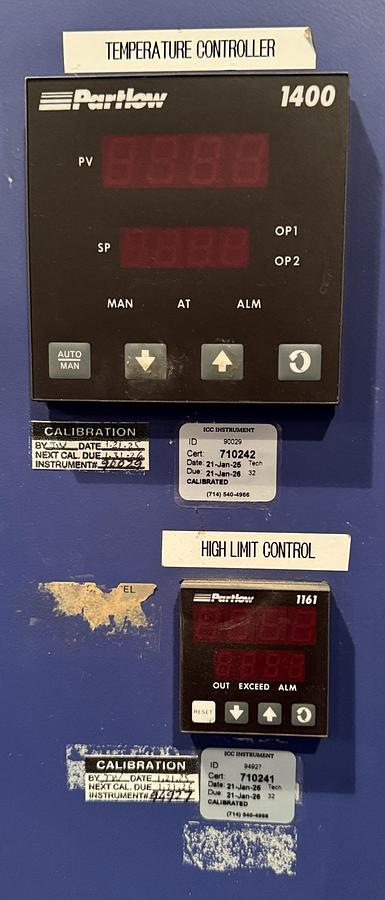 Used 60"W x 54"H x 36"L E.J. Callhan Cabinet Oven, 400°F, Electric, Stainless Steel Interior, Vacuum Composite Oven