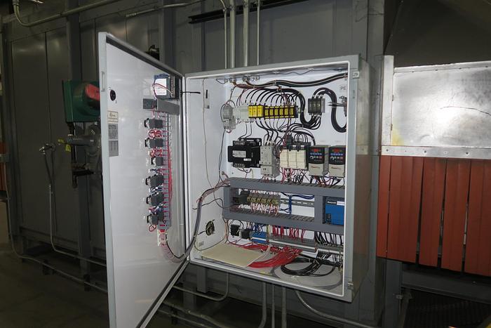 Used Wisconsin Oven Corporation 2 Lane Conveyor Oven, Natural Gas Fired, 650°F