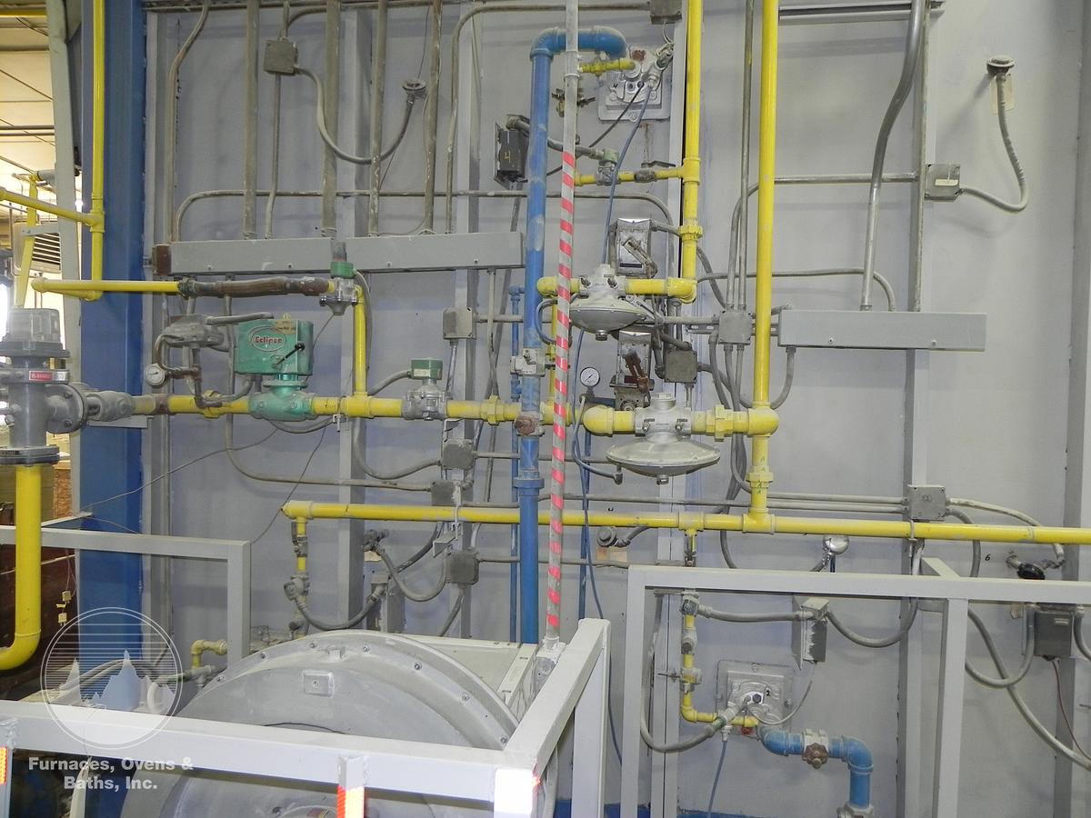 Used 108"W x 84"H x 156"L (13'), American Kiln, 2200-F, Gas Fired, Car Bottom, Dual Cars