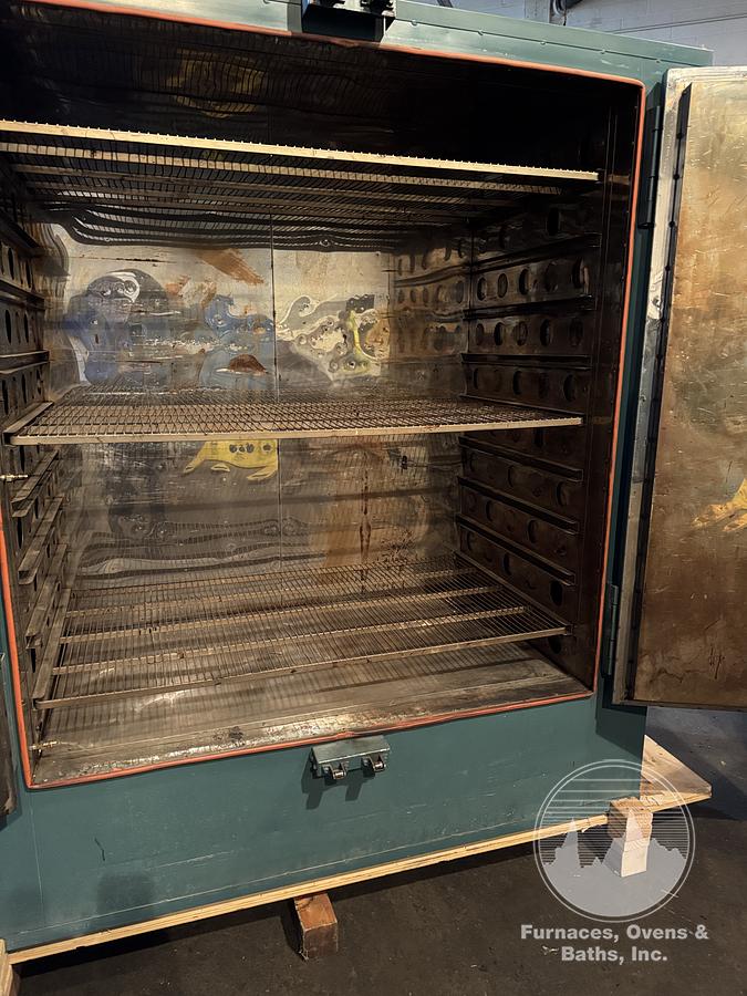 Used 56"W x 60"H x 32”L, Grieve SB-350 Cabinet Oven, 350-F, Gas Fired, Class A, Solvent Rated, Stainless Steel Interior