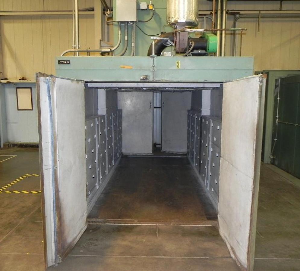 Used 72"W x 72"H x 168"L (14'), Lindberg Walk-In Oven 73-SH-7216872-6, 600°F, Electric, Powered Exhaust