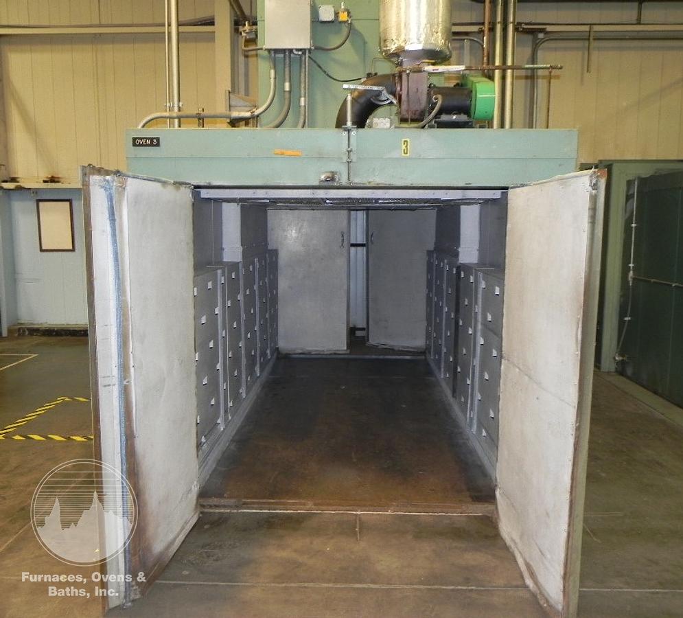 Used 72"W x 72"H x 168"L (14'), Lindberg Walk-In Oven 73-SH-7216872-6, 600°F, Electric, Powered Exhaust