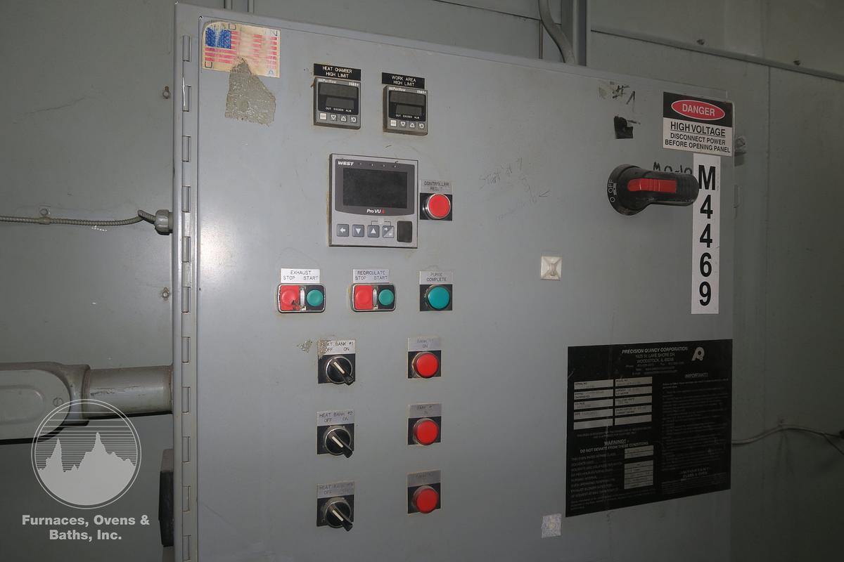 Used 52"W x 75"H x 60"L, Precision Quincy, Electric Walk-In Oven, 1000°F, Solvent Rated Stainless Steel Interior, Class A