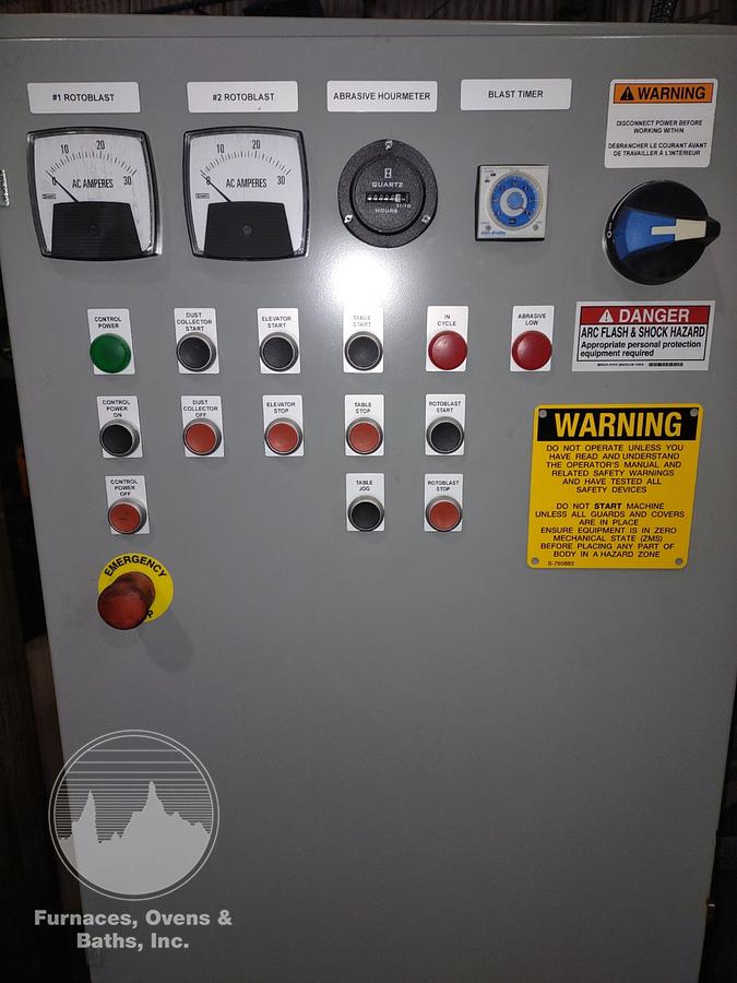 Used Pangborn 4LK 48" Table Bast, Dual Wheel Includes Dust Collector