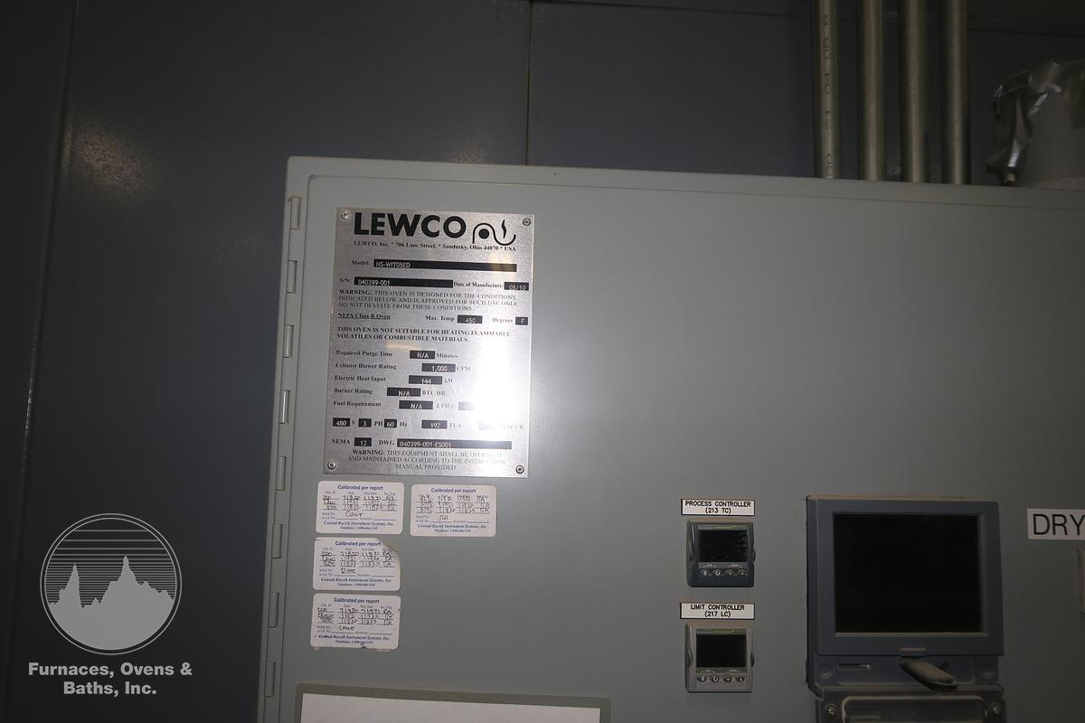 Used 84"W x 84"H x 264"L (22'L), Lewco, Electric Walk-In Oven, 500°F, Double Ended