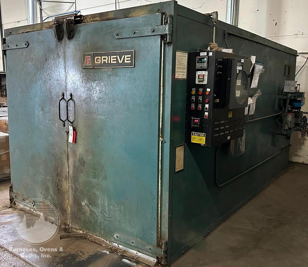 Used 72"W x 72"H x 120"L, Grieve B4-500 Walk-In Oven, 500°F, Gas Fired, Solvent Rated