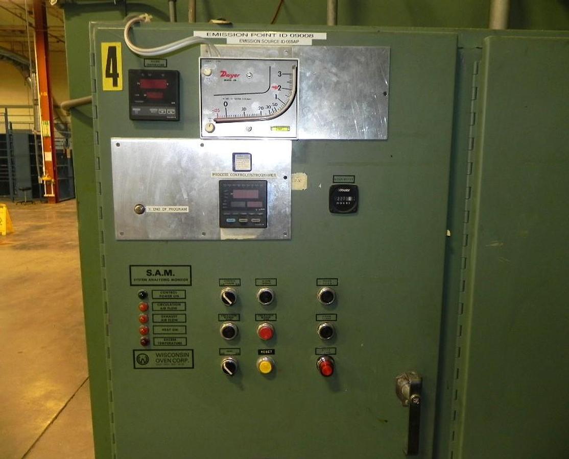 Used 72"W x 72"H x 132"L (11'), Wisconsin Walk-In Oven SWT-6116-E, 600°F, Electric, Powered Exhaust