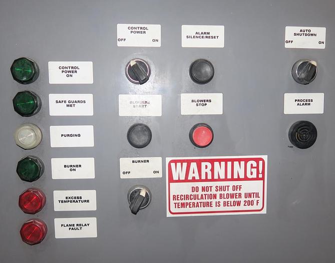 Used 72"W x 72"H x 84"L, Wisconsin, 500°F, Gas Fired