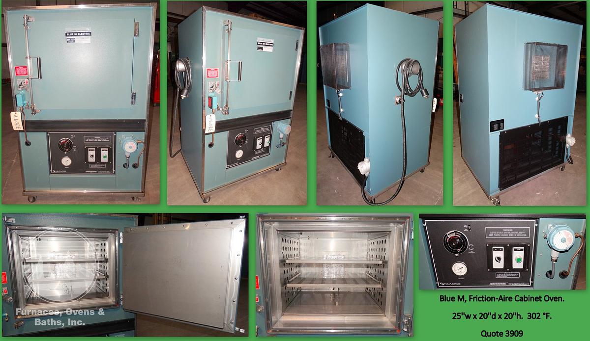 Used 25"W x 20"H x 20"L Blue M HS-1202F Frictionair Class 1, Group D Cabinet Oven, 300°F, Electric