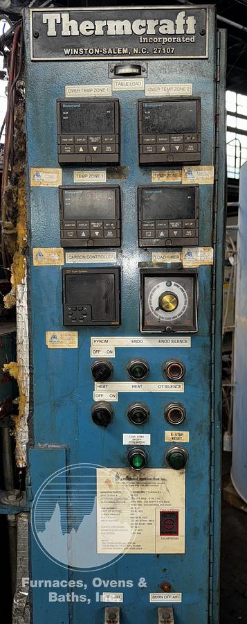 Used Thermcraft Atmosphere Rotary Hearth Furnace - 48” Diameter Hearth, 14” wide x 11” high opening, 1700-F