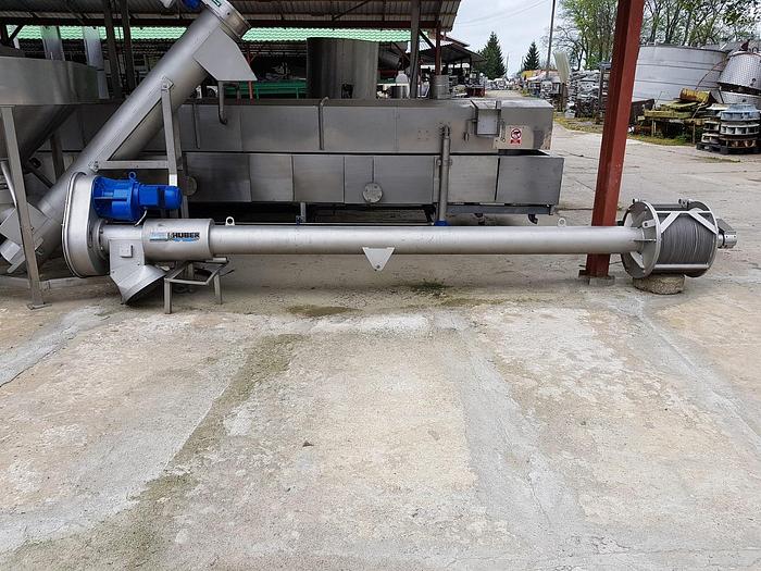 D'occasion Séparateur à vis pour séparer les liquides du lisier avec collecte du lisier à travers un panier ajouré avec un peigne rotatif