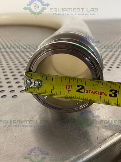 Used Sani Tech  STHT-WR-2000 84" Silicone Hose w/ 2" Sanitary Fitting