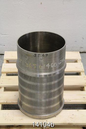 Used Bird 100 Pressure Screen Basket, .014" Slot, Standard, Wst136501460Gnc #14104